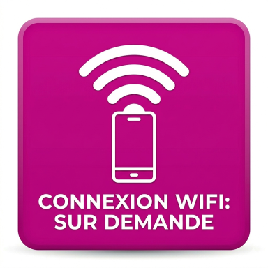 partage de connexion en wifi Connexion Wi-Fi sur demande avec un smartphone et des ondes en arrière-plan.
